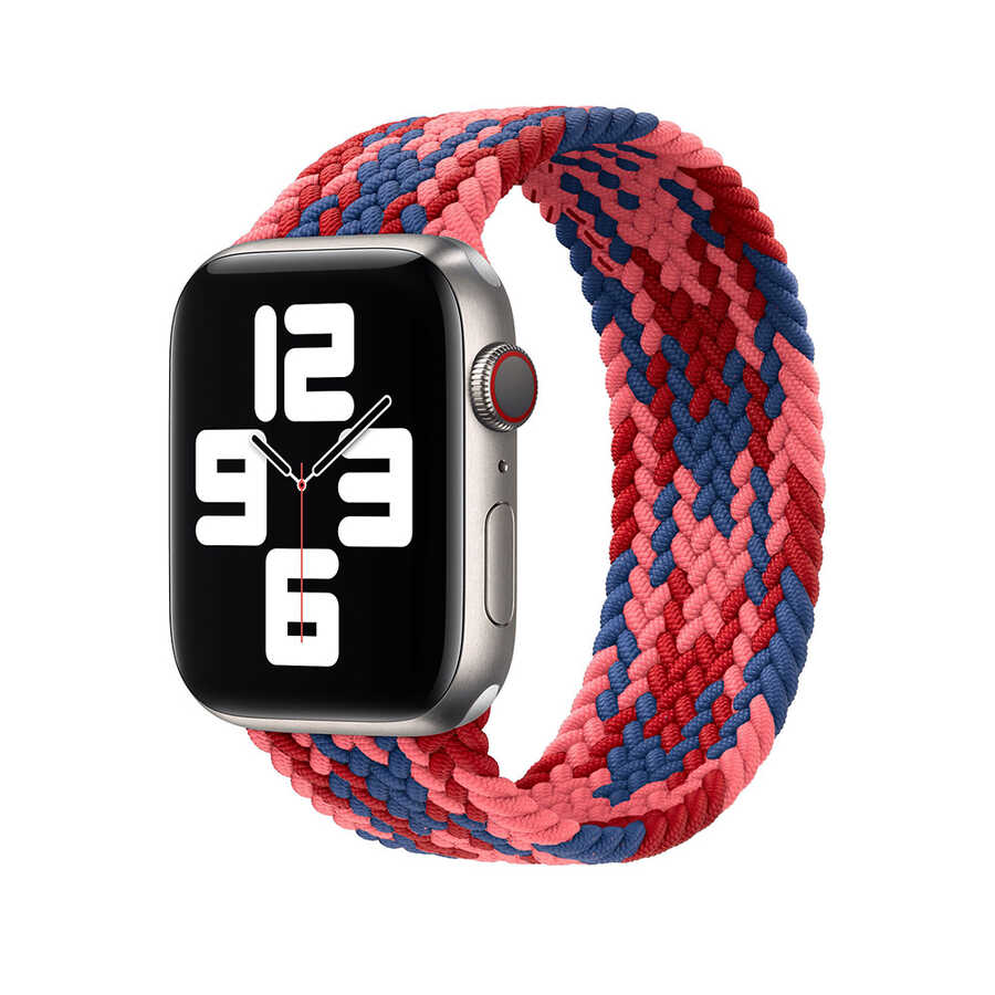 Apple Watch 42mm Wiwu Braided Solo Loop Contrast Color Large Kordon