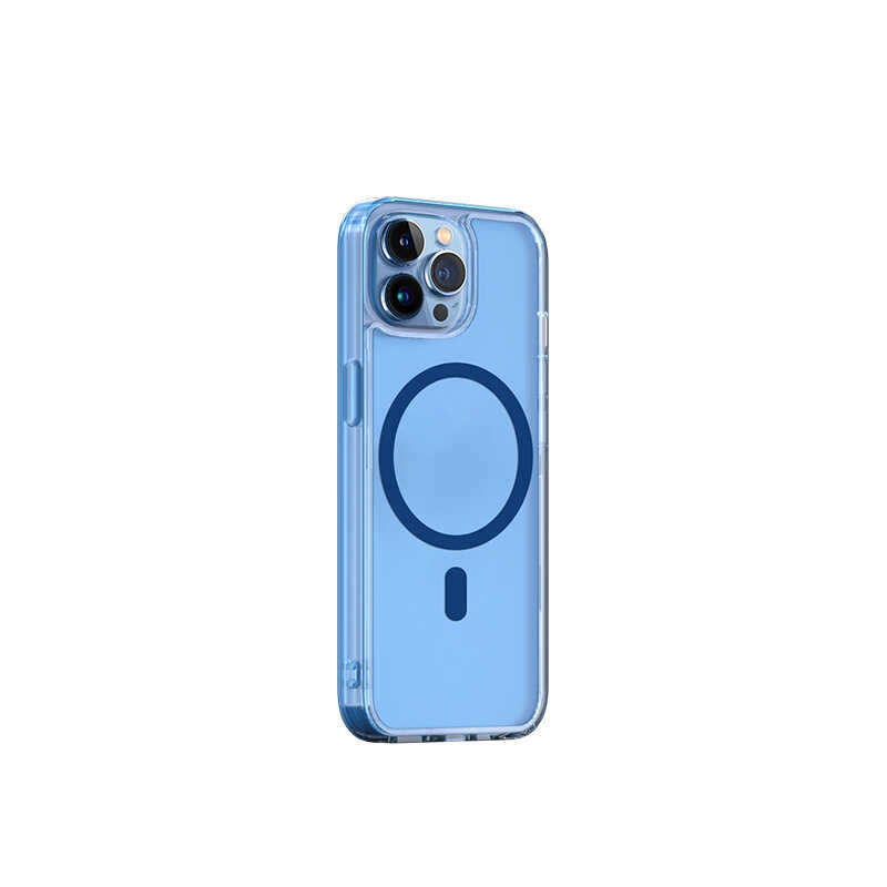 Apple iPhone 14 Pro Max Wiwu Magsafe Şarj Özellikli Lens Korumalı Şeffaf Silikon Kapak