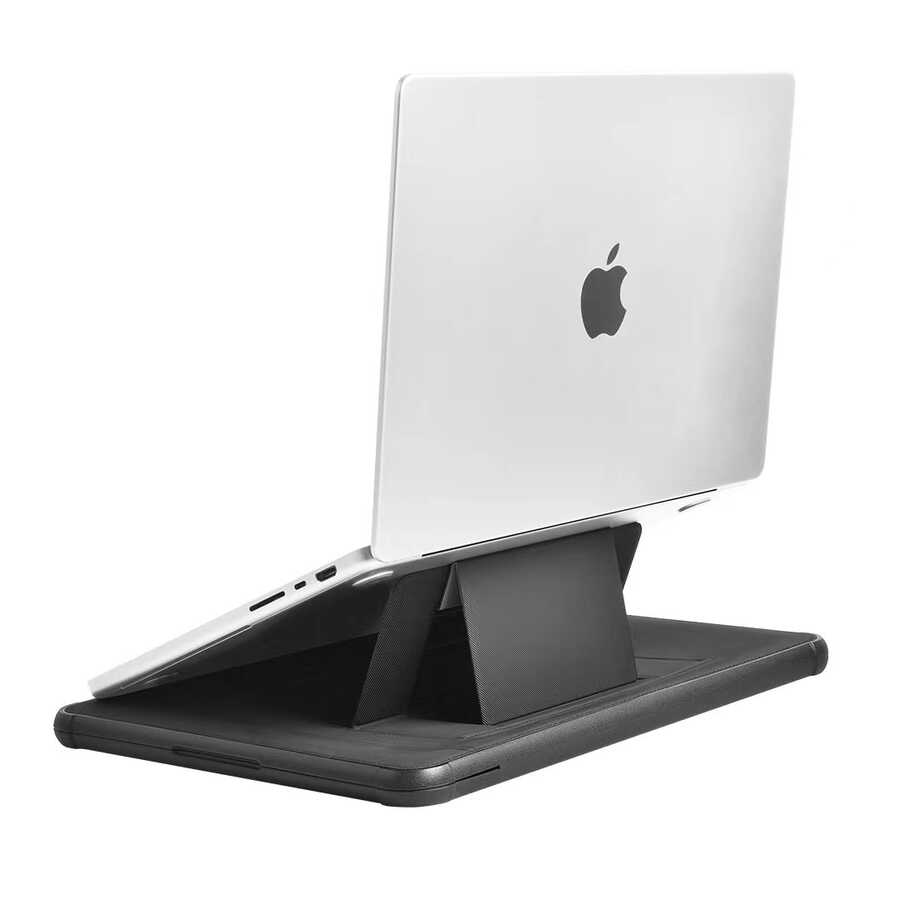 Apple Macbook Pro 14.2 2023 A2779 Wiwu Defender Stand Case Taşınabilir Standlı Magnetik PU Laptop Çantası