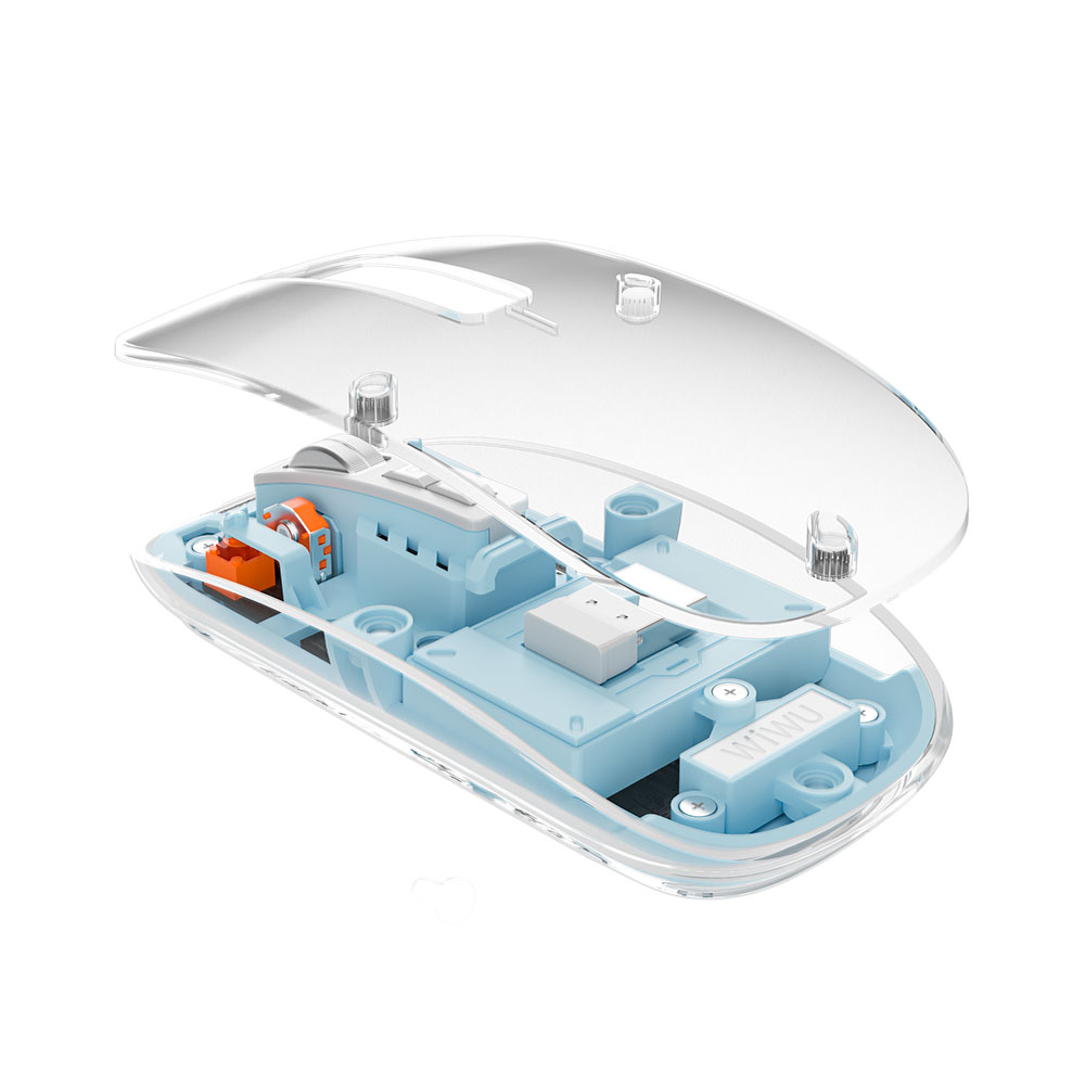 Wiwu WM105 Crystal RGB Led Işıklandırmalı Şeffaf Tasarım Mouse