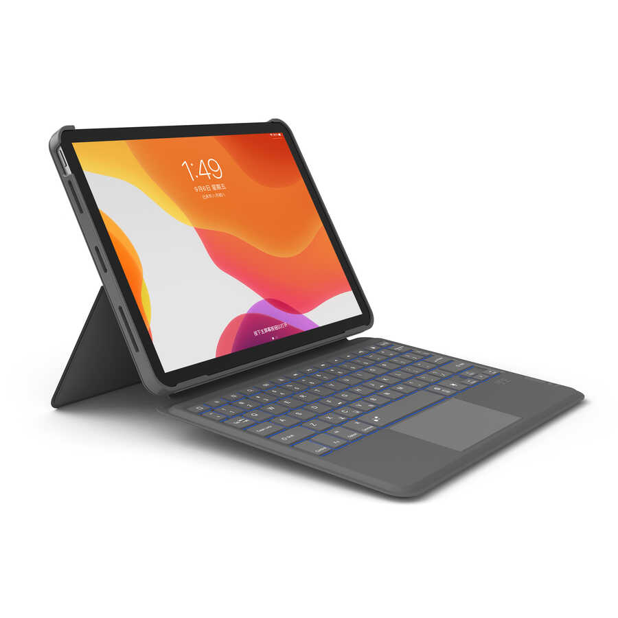 Apple iPad Air 11 2025 M3 Wiwu Combo Led Işıklı Magnetik Standlı Klavyeli Kılıf
