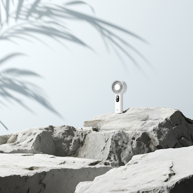 Aecooly PE01 Dijital LED Göstergeli 5 Kademeli Portatif Soğutucu El Fanı - 24