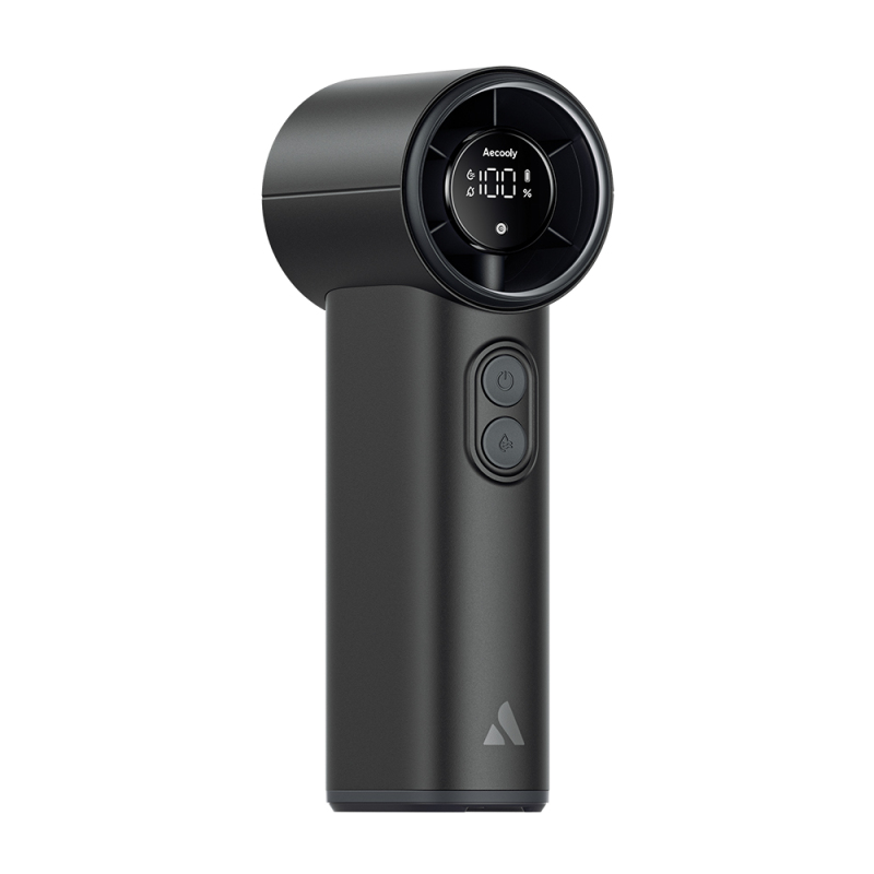 Aecooly PM02 Dijital LED Göstergeli Mist Chill Özellikli 5 Kademeli Portatif Soğutucu El Fanı - 3