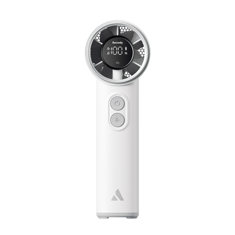 Aecooly PM02 Portable Handheld Cooling Fan with Digital LED Display, Mist Chill Function, and 5 Speed ​​Settings - 31