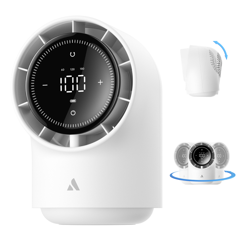 Aecooly TB01 Portable Desk Fan with Digital LED Display - 5