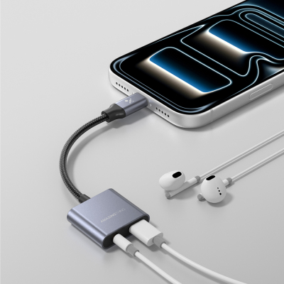 Amazingthing Thunder Pro 2in1 Type-C To 3.5mm Hi-Fi Aux Çevirici Ses Adaptörü - 7
