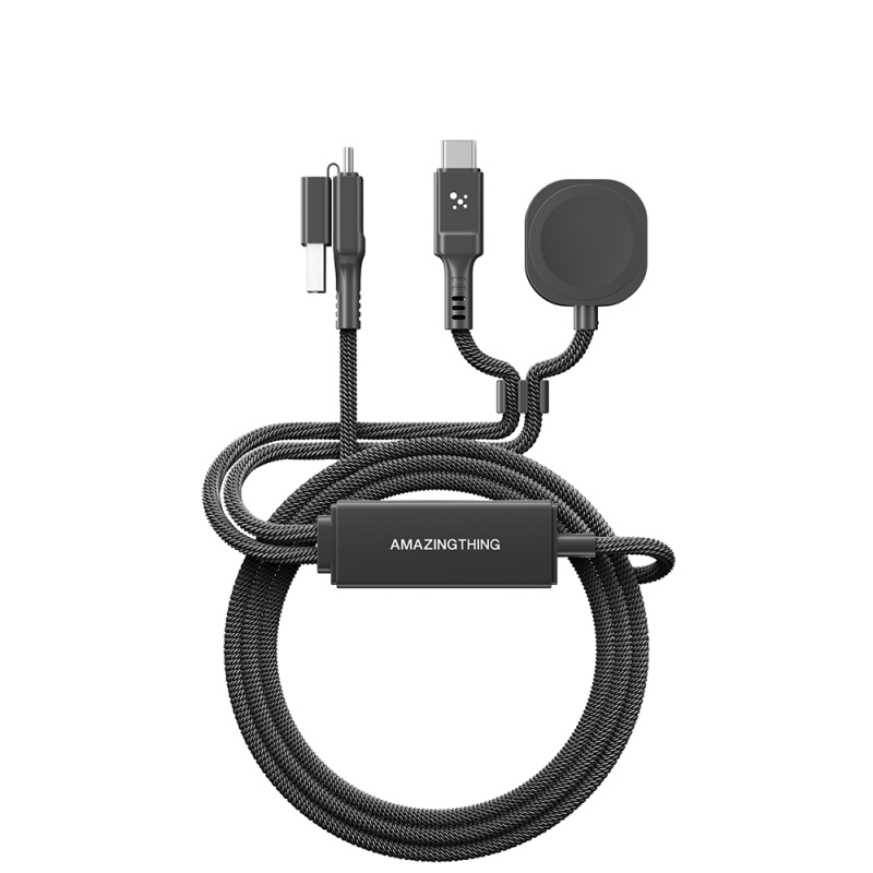 Amazingthing Thunder Pro 7X 100W Apple Watch Series Smartwatch Wireless 4-in-1 Type-C PD - USB Fast Charging Cable 1.5M - 1