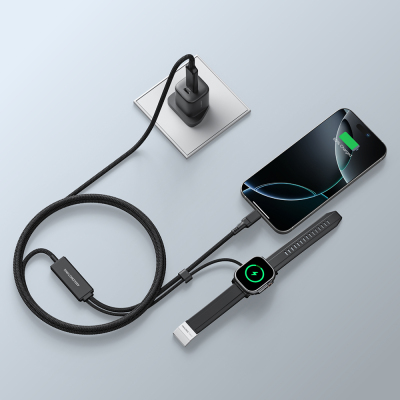 Amazingthing Thunder Pro 7X 100W Apple Watch Series Smartwatch Wireless 4-in-1 Type-C PD - USB Fast Charging Cable 1.5M - 7