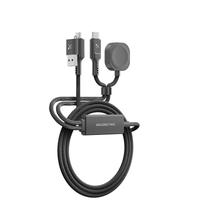 Amazingthing Thunder Pro 7X 100W Apple Watch Serisi Akıllı Saat Wireless 4in1 Type-C PD - Usb Hızlı Şarj Kablosu 1.5M - 2