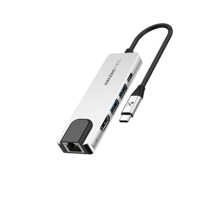 Amazingthing Thunder Pro RJ45 Type-c to HDTV 5 in 1 4K 60Hz Ethernet Converter Adapter - 1