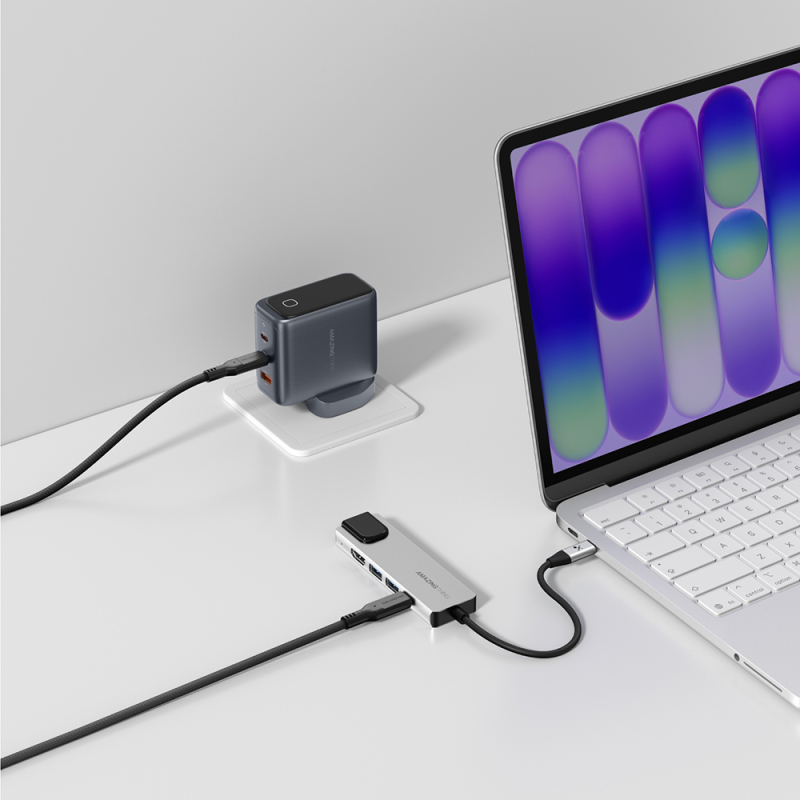 Amazingthing Thunder Pro RJ45 Type-c to HDTV 5 in 1 4K 60Hz Ethernet Dönüştürücü Adaptör - 7