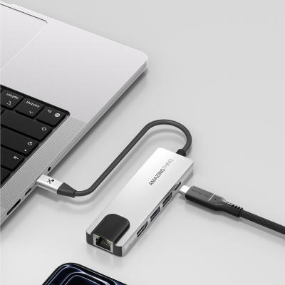 Amazingthing Thunder Pro RJ45 Type-c to HDTV 5 in 1 4K 60Hz Ethernet Dönüştürücü Adaptör - 8