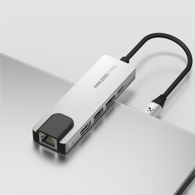 Amazingthing Thunder Pro RJ45 Type-c to HDTV 5 in 1 4K 60Hz Ethernet Dönüştürücü Adaptör - 9