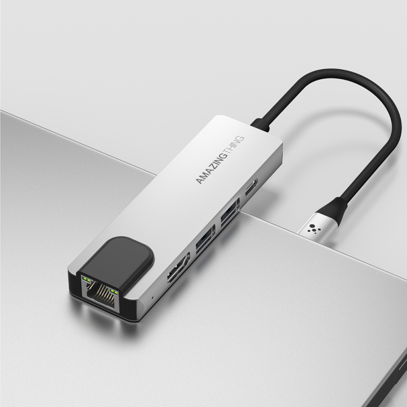 Amazingthing Thunder Pro RJ45 Type-c to HDTV 5 in 1 4K 60Hz Ethernet Dönüştürücü Adaptör - 9