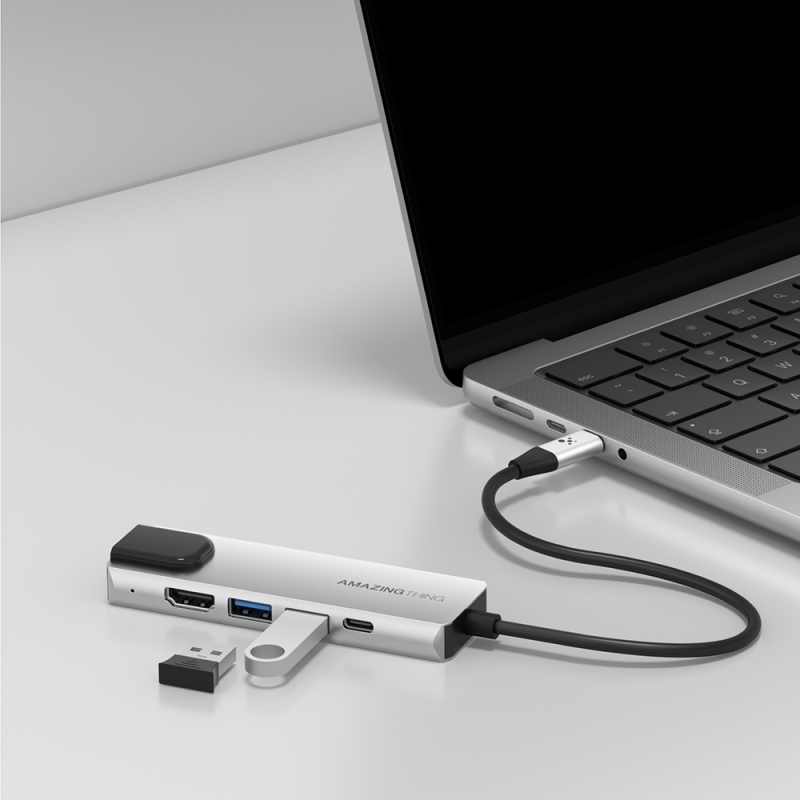 Amazingthing Thunder Pro RJ45 Type-c to HDTV 5 in 1 4K 60Hz Ethernet Dönüştürücü Adaptör - 10