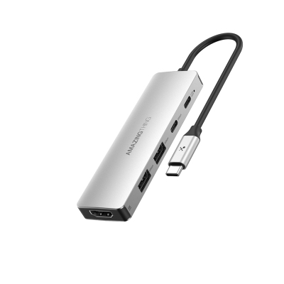Amazingthing Thunder Pro Type-C to HDTV 5-in-1 4K 60Hz Converter Adapter - 1