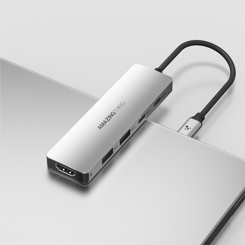 Amazingthing Thunder Pro Type-c to HDTV 5 in 1 4K 60Hz Dönüştürücü Adaptör - 11