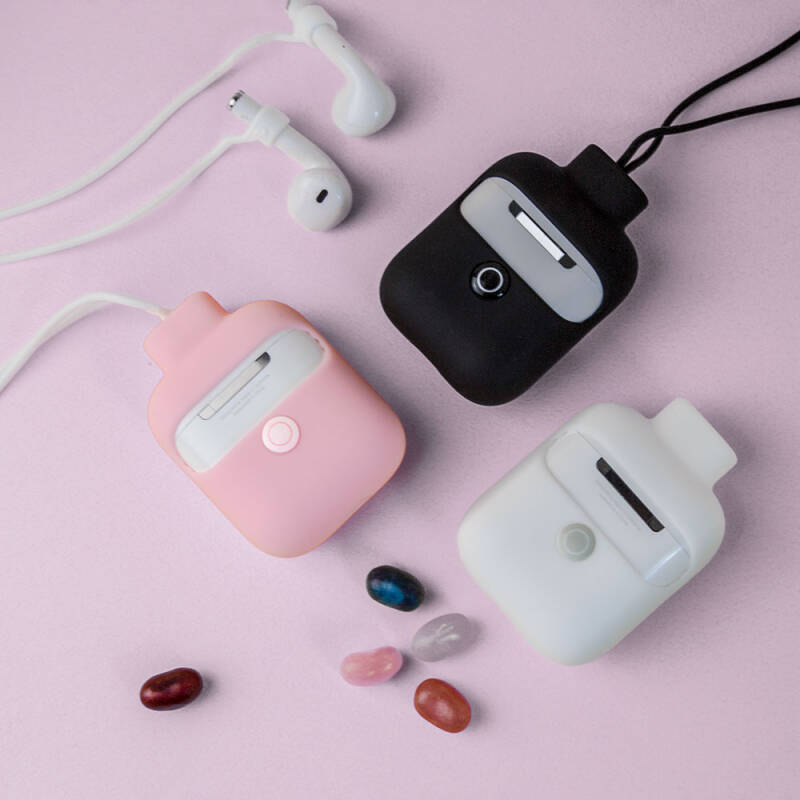 Apple Airpods 2. Nesil Kılıf Boyun Askılı Jelly Bean Tasarımlı Kablosuz Şarj Özellikli Lisanslı Switcheasy ColorBuddy Kapak - 7