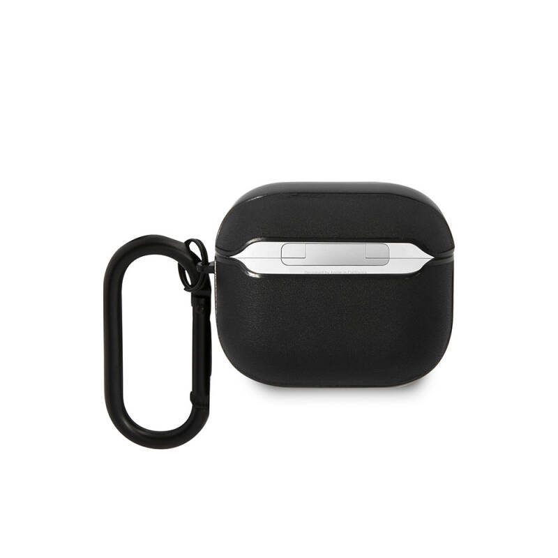 Apple Airpods 3. Nesil Kılıf BMW Orjinal Lisanslı PU Deri Mavi Beyaz Çizgili Metal Logolu Kapak - 2