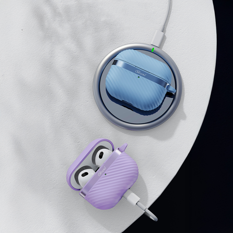 Apple AirPods 3. Nesil Kılıf M-Safe Şarj Özellikli Mutural Jiguang Serisi Silikon Kapak - 11