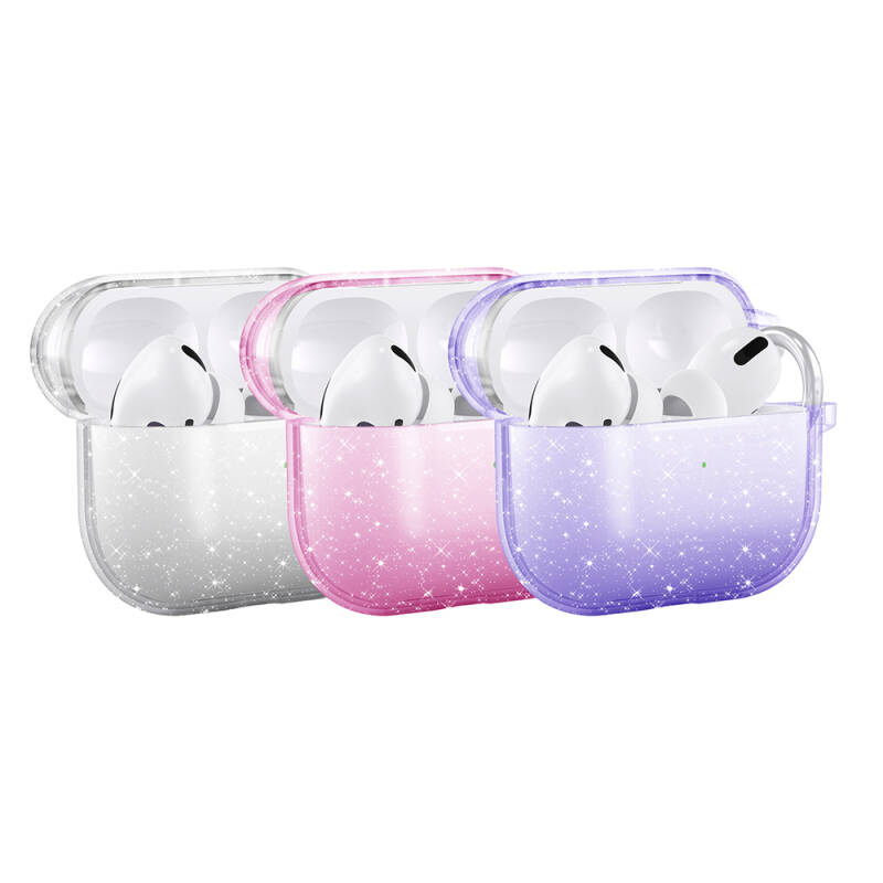 Apple Airpods 3. Nesil Zore Allstar Airbag 32 Parlayan Simli Saydam Renkli Kılıf - 2