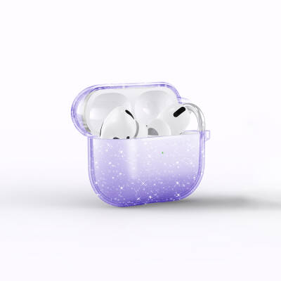 Apple Airpods 3. Nesil Zore Allstar Airbag 32 Parlayan Simli Saydam Renkli Kılıf - 3