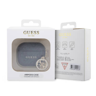 Apple Airpods 3rd Generation Case Guess Original Licensed 4G Patterned Stone 4G Ornamental Chain Cover - 2