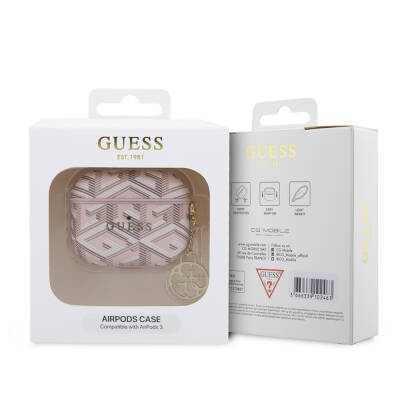 Apple Airpods 3rd Generation Case Guess Original Licensed G Cube Patterned 4G Ornamental Chain Cover - 9