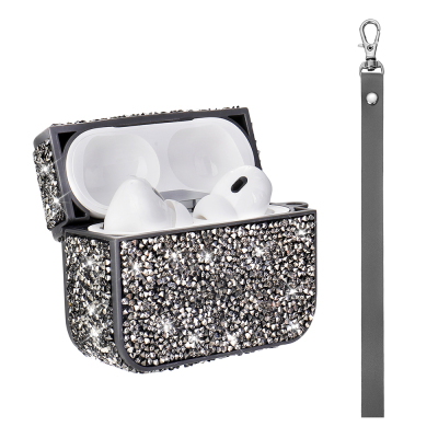 Apple Airpods 3rd Generation Zore Airbag 45 Glittery Transparent Wrist Strap Case - 13