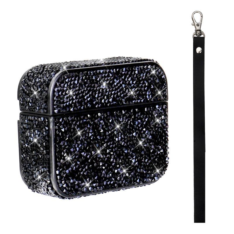 Apple Airpods 3rd Generation Zore Airbag 45 Glittery Transparent Wrist Strap Case - 5