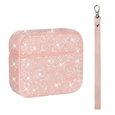Apple Airpods 3rd Generation Zore Airbag 45 Glittery Transparent Wrist Strap Case - 6