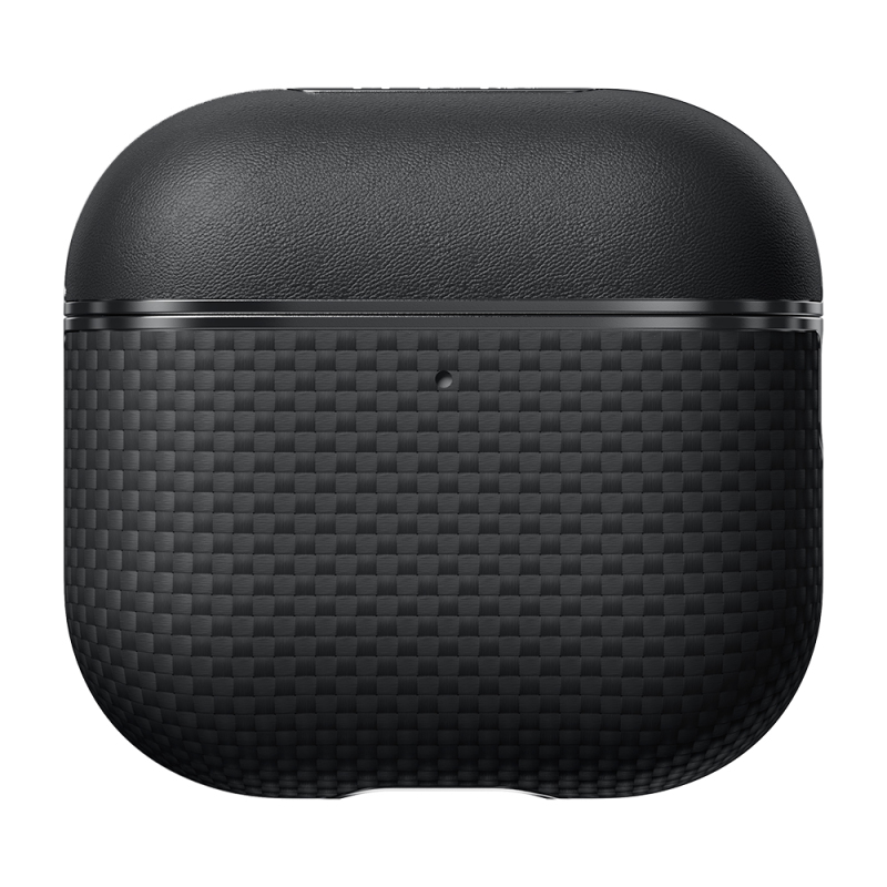 Apple Airpods 4 Case 1500D Aramid Fiber Pitaka Ultra-Slim Classic Series Black-Grey Twill Cover - 2