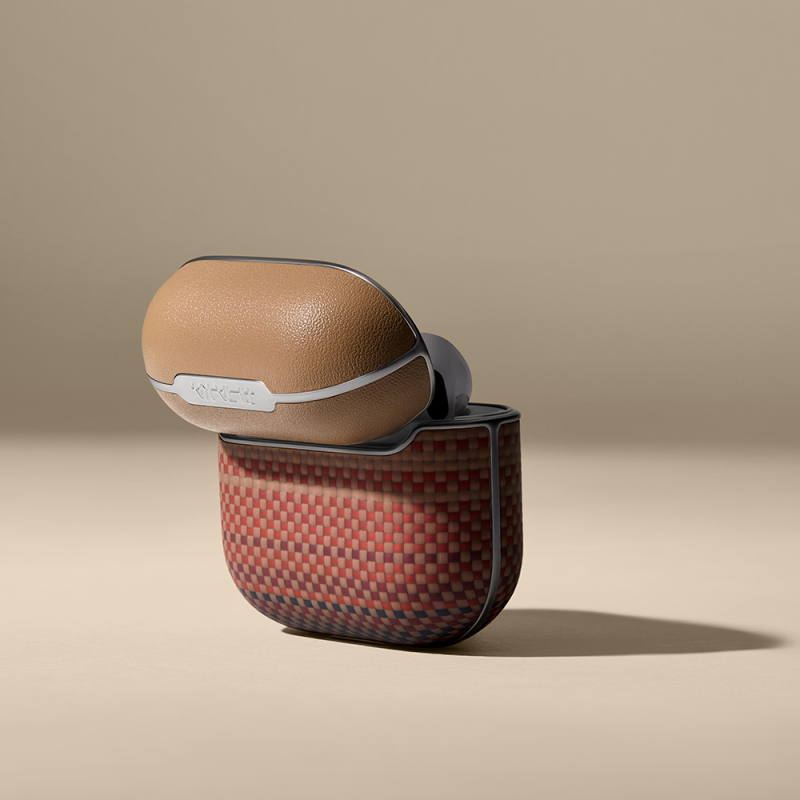 Apple Airpods 4 Case Aramid Fiber Pitaka Tactile Woven Sunset-Moonrise Series Sunset Cover - 30