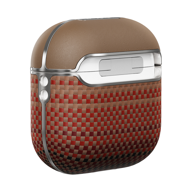 Apple Airpods 4 Case Aramid Fiber Pitaka Tactile Woven Sunset-Moonrise Series Sunset Cover - 6