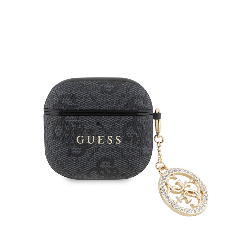 Apple Airpods 4 Case Guess Original Licensed 4G Patterned Stone 4G Ornamental Chain Cover - 2