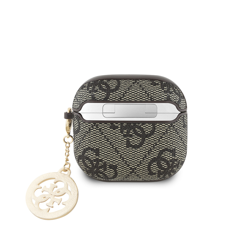 Apple Airpods 4 Case Guess Original Licensed 4G Patterned Stone 4G Ornamental Chain Cover - 7