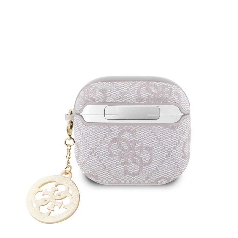 Apple Airpods 4 Case Guess Original Licensed 4G Patterned Stone 4G Ornamental Chain Cover - 9