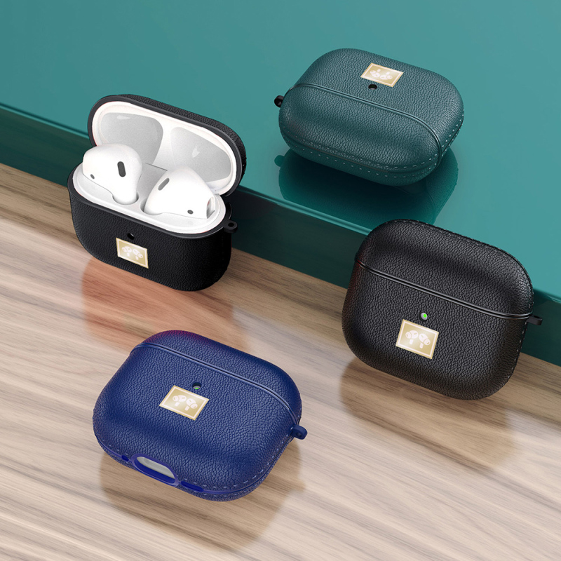 Apple Airpods 4 Case Leather Look Wlons Case with Hanger - 7