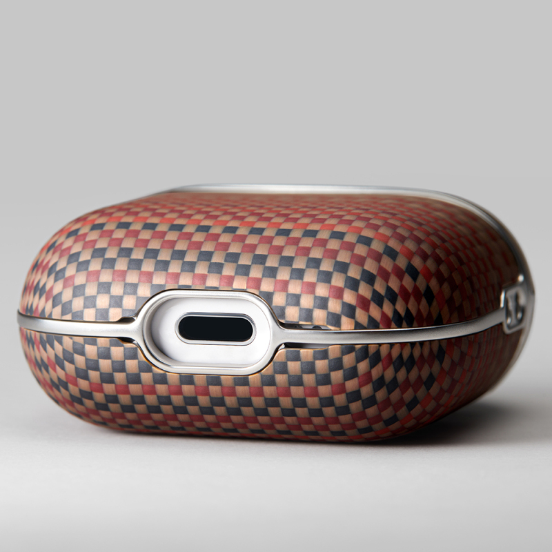 Apple Airpods 4 Kılıf Aramid Fiber Pitaka Tactile Woven Sunset-Moonrise Serisi Sunset Kapak - 32