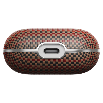 Apple Airpods 4 Kılıf Aramid Fiber Pitaka Tactile Woven Sunset-Moonrise Serisi Sunset Kapak - 7