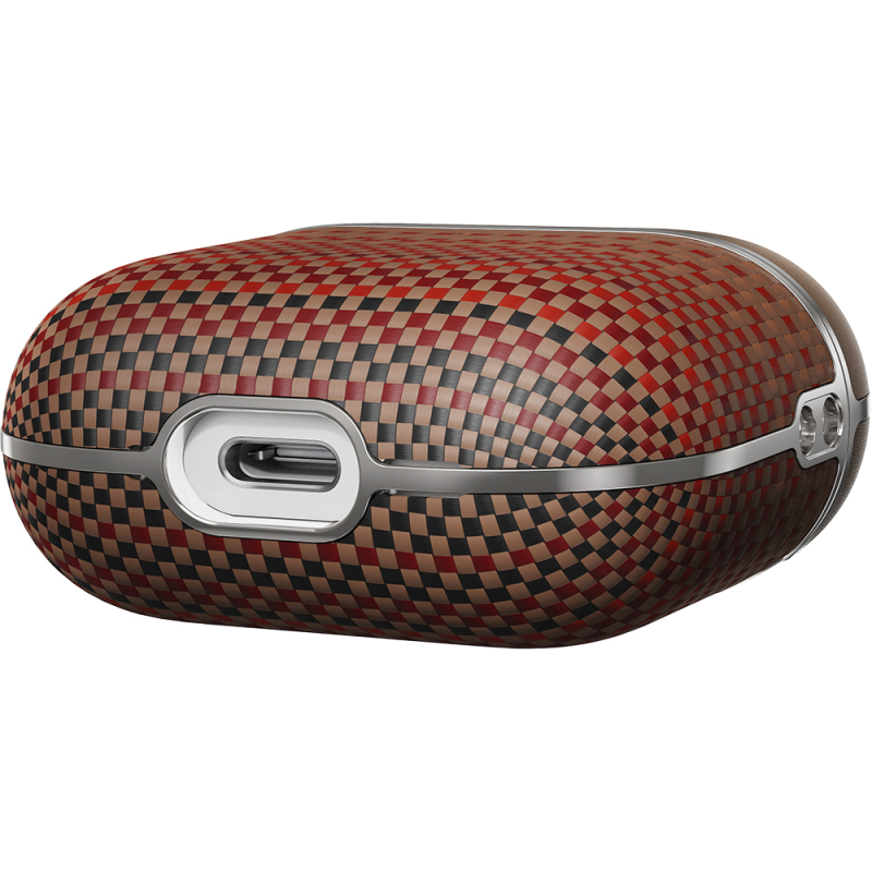 Apple Airpods 4 Kılıf Aramid Fiber Pitaka Tactile Woven Sunset-Moonrise Serisi Sunset Kapak - 8