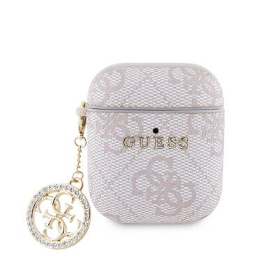 Apple Airpods Case Guess Original Licensed 4G Patterned Stone 4G Ornamental Chain Cover - 1