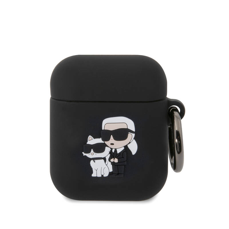 Apple Airpods Case Karl Lagerfeld Original Licensed Karl & Choupette 3D Silicone Cover - 4