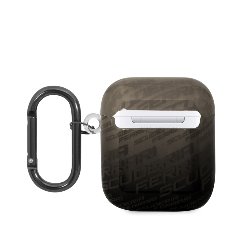 Apple Airpods Kılıf Ferrari Orjinal Lisanslı IML Baskılı Klasik Logolu SF Desenli TPU Kılıf - 5