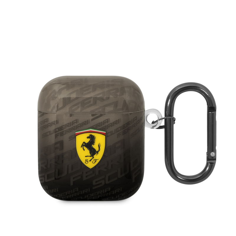Apple Airpods Kılıf Ferrari Orjinal Lisanslı IML Baskılı Klasik Logolu SF Desenli TPU Kılıf - 4