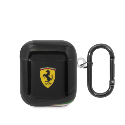 Apple Airpods Kılıf Ferrari Orjinal Lisanslı IML Baskılı Klasik Logolu TPU Kılıf - 1