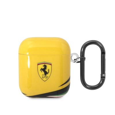 Apple Airpods Kılıf Ferrari Orjinal Lisanslı IML Baskılı Klasik Logolu TPU Kılıf - 7