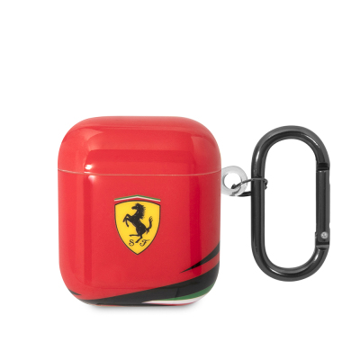 Apple Airpods Kılıf Ferrari Orjinal Lisanslı IML Baskılı Klasik Logolu TPU Kılıf - 5
