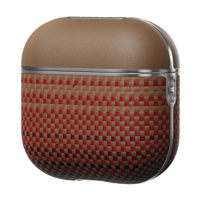 Apple Airpods Pro 2 Case Aramid Fiber Pitaka Tactile Woven Sunset-Moonrise Series Cover - 3