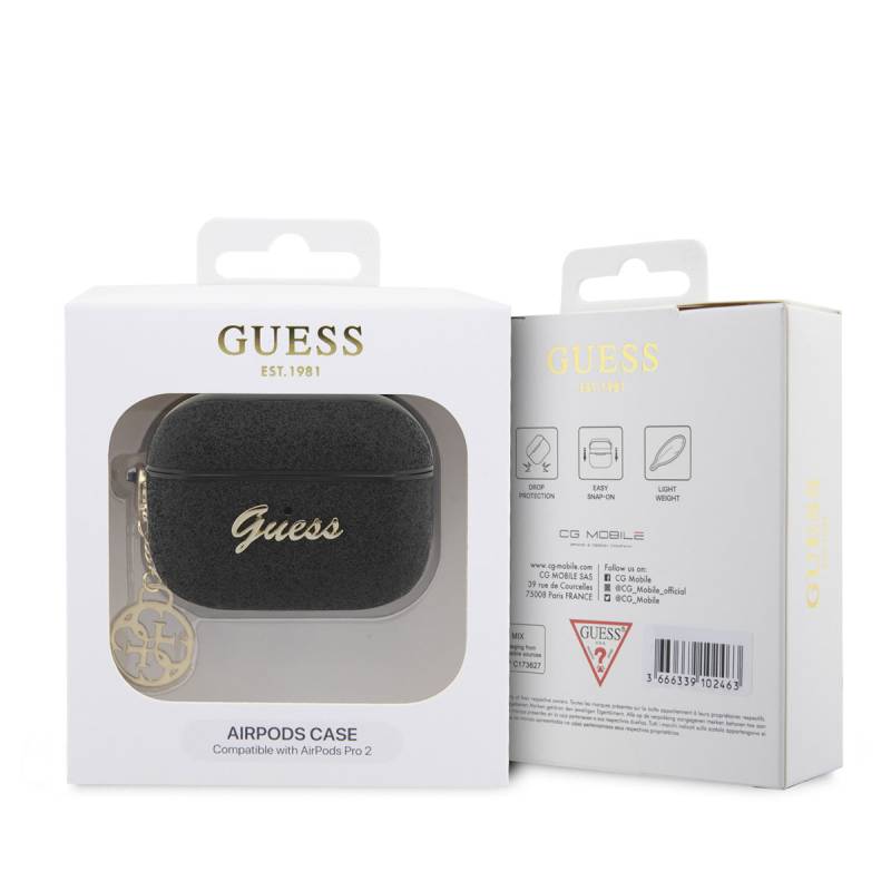 Apple Airpods Pro 2 Case GUESS Glitter 4G Charm Cover - 3